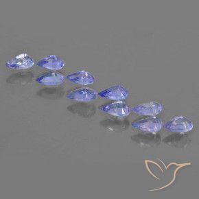 Pedras preciosas de Tanzanita Azul Violeta Intenso natural de 2.12 ct, Formato de pêra, VS
