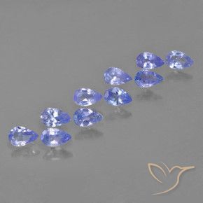 Pedras preciosas de Tanzanita Azul Violeta Intenso natural de 1.76 ct, Formato de pêra, VS