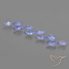 Pedras preciosas de Tanzanita Azul Violeta Intenso natural de 1.76 ct, Formato de pêra, VS