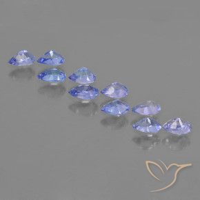 Pedras preciosas de Tanzanita Azul Violeta Intenso natural de 2.08 ct, Formato de pêra, VS