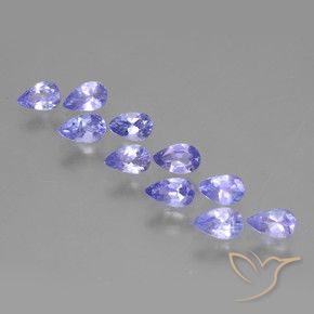 Pedras preciosas de Tanzanita Tolet natural de 2.22 ct, Formato de pêra, VS