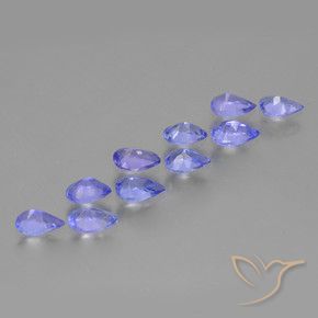 Pedras preciosas de Tanzanita Tolet natural de 2.22 ct, Formato de pêra, VS