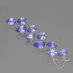Pedras preciosas de Tanzanita Tolet natural de 2.17 ct, Formato de pêra, VS