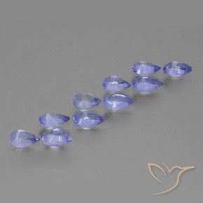 Pedras preciosas de Tanzanita Tolet natural de 2.17 ct, Formato de pêra, VS