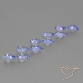 Pedras preciosas de Tanzanita Violeta Azul natural de 2.06 ct, Formato de pêra, VS