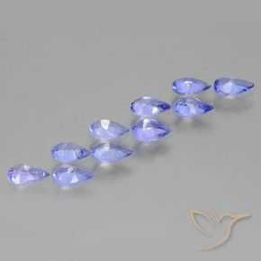 Pedras preciosas de Tanzanita Tolet natural de 2.15 ct, Formato de pêra, VS