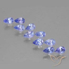 Pedras preciosas de Tanzanita Azul profundo natural de 2.71 ct, Formato de pêra, VS