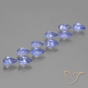 Pedras preciosas de Tanzanita Azul profundo natural de 2.71 ct, Formato de pêra, VS