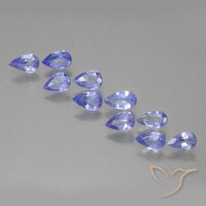 Pedras preciosas de Tanzanita Azul Violeta Intenso natural de 1.51 ct, Formato de pêra, VS