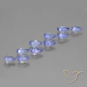 Pedras preciosas de Tanzanita Azul Violeta Intenso natural de 1.51 ct, Formato de pêra, VS