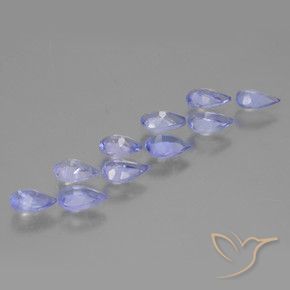 Pedras preciosas de Tanzanita Violeta Azul natural de 2.19 ct, Formato de pêra, VS