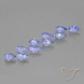 Pedras preciosas de Tanzanita Violeta Azul natural de 1.90 ct, Formato de pêra, VS