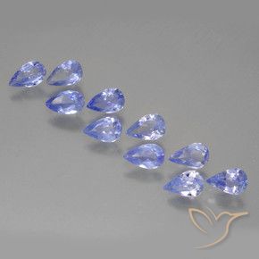 Pedras preciosas de Tanzanita Violeta Azul natural de 1.82 ct, Formato de pêra, VS