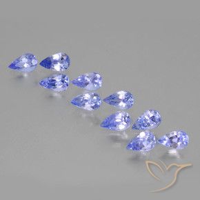 Pedras preciosas de Tanzanita Azul médio natural de 2.20 ct, Formato de pêra, VS