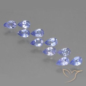 Pedras preciosas de Tanzanita Violeta Azul natural de 2.18 ct, Formato de pêra, VS