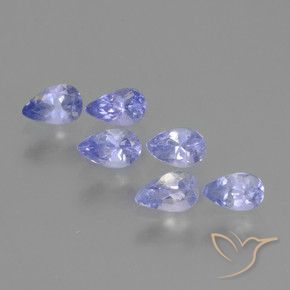 Pedras preciosas de Tanzanita Azul médio natural de 1.55 ct, Formato de pêra, VS