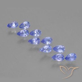 Pedras preciosas de Tanzanita Azul médio natural de 1.85 ct, Formato de pêra, VS