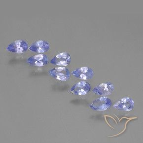 Pedras preciosas de Tanzanita Violeta azulado natural de 2.01 ct, Formato de pêra, VS
