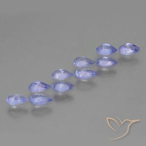 Pedras preciosas de Tanzanita Violeta azulado natural de 2.01 ct, Formato de pêra, VS