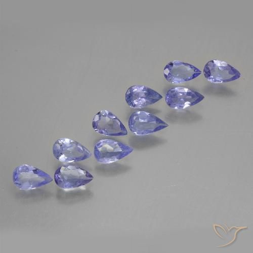 1.80ctw Natural violeta real Tanzanita, Formato de pêra, VS