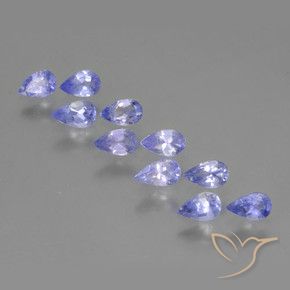 Pedras preciosas de Tanzanita Violeta médio natural de 2.21 ct, Formato de pêra, VS