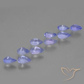 Pedras preciosas de Tanzanita Violeta médio natural de 2.21 ct, Formato de pêra, VS