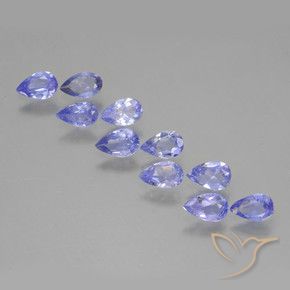 Pedras preciosas de Tanzanita Violeta azulado natural de 1.81 ct, Formato de pêra, VS