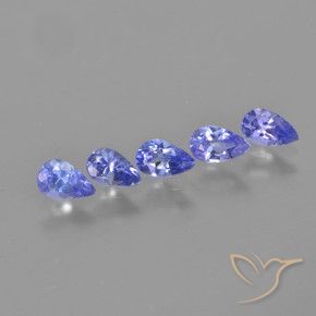 Pedras preciosas de Tanzanita Azul Violeta Intenso natural de 1.21 ct, Formato de pêra, VS
