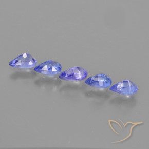 Pedras preciosas de Tanzanita Azul Violeta Intenso natural de 1.21 ct, Formato de pêra, VS