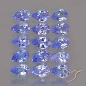 Pedras preciosas de Tanzanita Azul profundo natural de 2.60 ct, Formato de pêra, VS