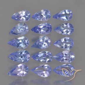 Pedras preciosas de Tanzanita Azul Violeta Intenso natural de 2.48 ct, Formato de pêra, VS