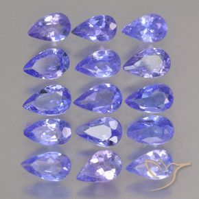 Pedras preciosas de Tanzanita Azul Violeta Intenso natural de 2.70 ct, Formato de pêra, VS