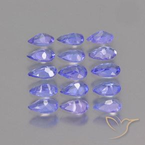 Pedras preciosas de Tanzanita Azul Violeta Intenso natural de 2.70 ct, Formato de pêra, VS