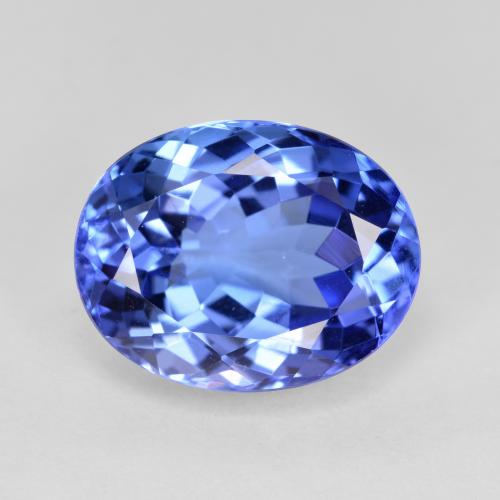 Tanzanita Azul Centáurea Claro Natural 6.49ct, Corte Oval, VVS