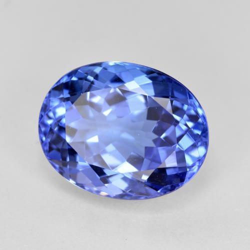 Tanzanita Azul Centáurea Claro Natural 6.49ct, Corte Oval, VVS