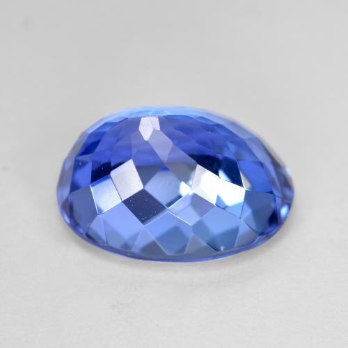Tanzanita Azul Centáurea Claro Natural 6.49ct, Corte Oval, VVS