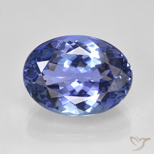 Tanzanita azul de 6,82 quilates, corte oval de 13,7 x 10,1 mm da Tanzânia, Photo A