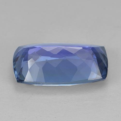 Tanzanita azul natural 5,02ct, almofada cortada, VVS