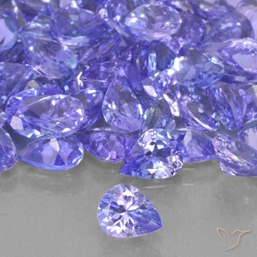 0.30ct Natural Violeta Azul Tanzanita, Formato de pêra, VVS-VS