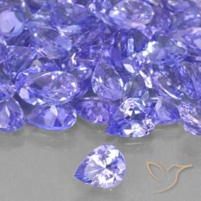Tanzanita Violeta Azul Natural 0.30ct, Formato de pêra, VVS-VS