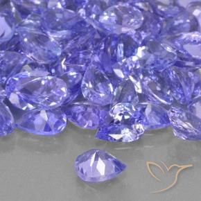 Tanzanita Violeta Azul Natural 0.30ct, Formato de pêra, VVS-VS