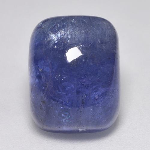 Tanzanita azul natural 18,34ct, almofada cortada, translúcido