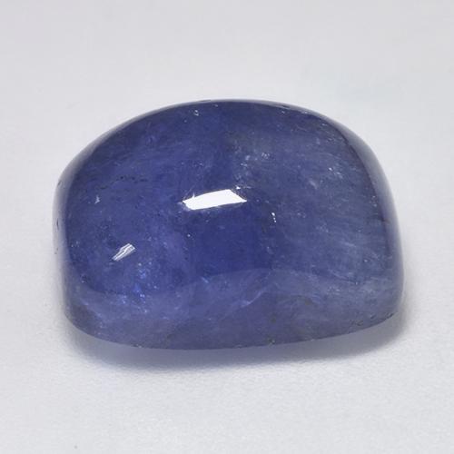 Tanzanita azul natural 18,34ct, almofada cortada, translúcido