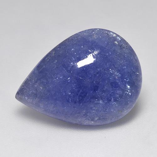 Tanzanita azul natural 15,44ct, formato de pêra, translúcido