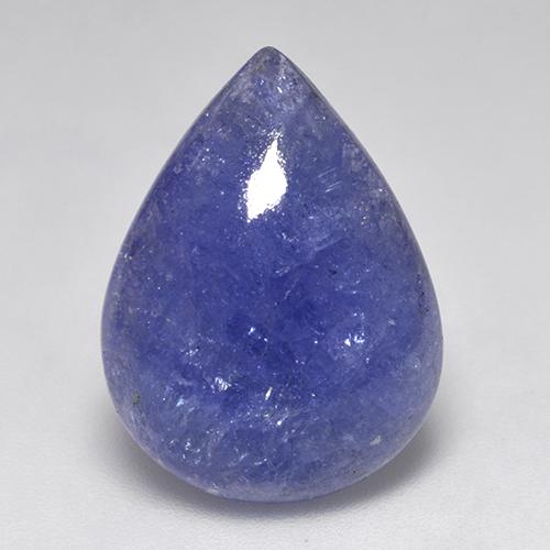 Tanzanita azul natural 15,44ct, formato de pêra, translúcido