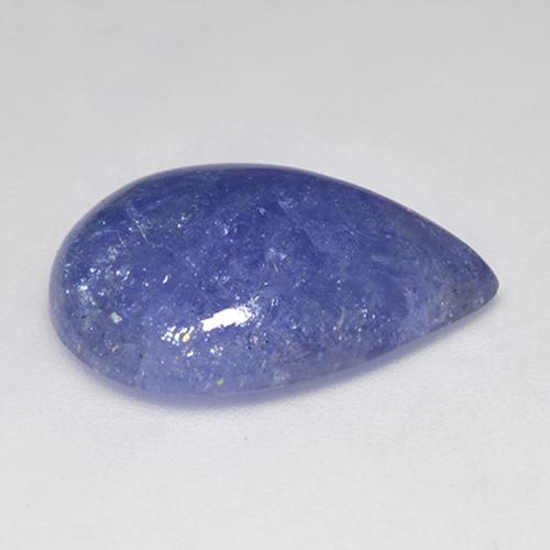 Tanzanita azul natural 15,44ct, formato de pêra, translúcido