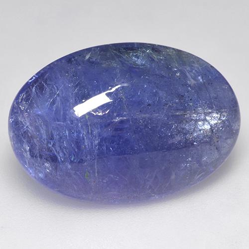 Tanzanita azul natural 18,74ct, corte oval, translúcido