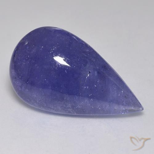 Tanzanita violeta de 25,13 quilates, corte pera da Tanzânia de 27,3 x 16,1 mm, Photo A
