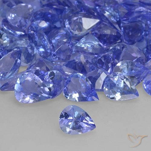 0.30ct Natural Azul médio Tanzanita, Formato de pêra, VVS-VS