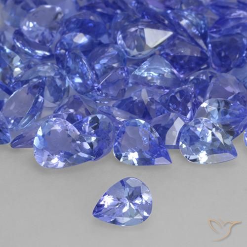 Tanzanita Azul médio Natural 0.30ct, Formato de pêra, VVS-VS